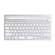 지클릭커 정품 OFFICEPRO WK40 패드폰 텐키리스 블루투스 무선 키보드 (실버화이트)