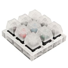 9 키 키 캡 샘플러 체리 스위치 스위치 용 투명 흰색 투명 기계식 키보드 테스터 샤프트 테스트 스위치 테스터, type1