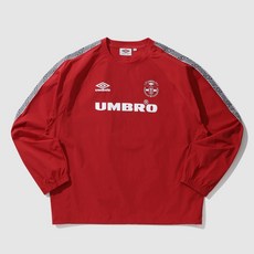 [국내백화점판] UMBRO 엄브로 24신상 블록코어 사이드테잎 피스테 스트링 긴팔(레드)