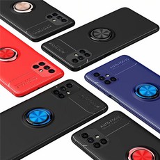 적용 삼성 GALAXYM51 핸드폰케이스 반지 링 단추 차량탑재 자기흡입 보호케이스 신