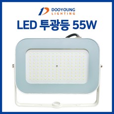 두영 LED 투광기 투광등 55W 주광색 간판등 공장등 LED전구 조명 전등, 1개