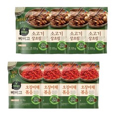 비비고 소고기장조림125g x4개 + 오징어채볶음55g x 4개, 1세트, 125g