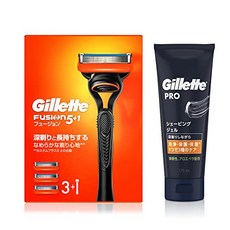 [Amazon.co.jp 한정] 지렛트 퓨전 매뉴얼 본체(교환칼날 3개 첨부)＋쉐이빙 젤