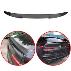 리어 스포일러 호환 BMW X4 G02 2018 - 2022 M 퍼포먼스 ABS 윙 광택 블랙 카본 룩, 4) 화이트