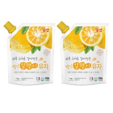 꽃샘 별난 알맹이 유자 1+1 1kg+1kg, 1kg, 1개입, 2개