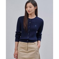 매장정품 빈폴 레이디스 코튼 슬림 케이블 카디건 - 네이비 BF485AC01R 454752