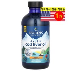 Nordic Naturals 노르딕 네추럴스 북극 대구 간유 Arctic Cod Liver Oil 오렌지향, 1개, 237ml