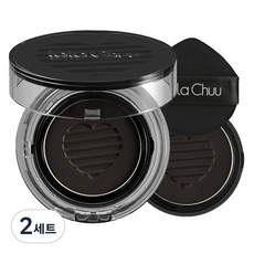 라라츄 헤어 쿠션 퍼펙트 본품 9g + 리필 9g 세트, 내츄럴블랙, 2세트