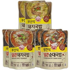 오뚜기 부산식 돼지국밥 얼큰돼지국밥 병천식 얼큰순대국밥 3종 2세트, 1개, 500g