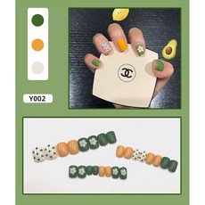 스타존 셀프 컬렉션 인조손톱 인스턴트 네일팁 롱 숏 글루 24P, Y002 A타입(숏), 2개