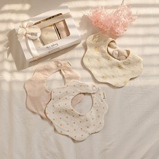 [출산백일선물] 로렌 쁘띠턱받이 3종세트