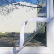 쾌청 에너지락 두꺼운 PVC 창문 방풍비닐 흰색 벨크로, 1개
