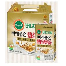 베지밀 뼈에좋은 칼슘두유 땅콩 아몬드 호두 잣, 190ml, 624개