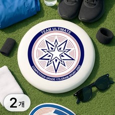 투데이리빙 2P 세트 프리미엄 플라잉 디스크 입문자용 원반 던지기 전문가용 던지는 부메랑 거츠 얼티미트 스포츠 레저 용품 체육 놀이 도구, 2개, R98694A(화이트+옐로우