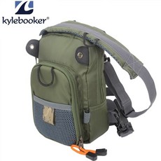 Riñonera de pesca con mosca bolsa ligera y cómoda compacta ajustable para pescadores de 2 capas colo