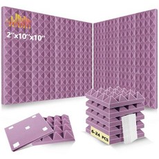 자석방음판 현관문방음판 KTV 뮤직 스튜디오용 어쿠스틱 패널 고밀도 벽 폼 천장 홈 방음 장식 6 개 1224, 38) Purple - Medium Density-12