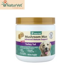 미국A NaturVet Mushroom Max Advanced Immune Support With Turkey Tail Dog & Cat 60정, 1개