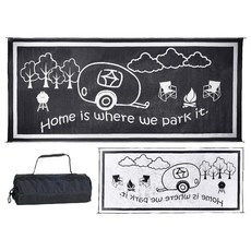 Stylish Camping RH8181 블랙/화이트 2.4m x 4.7m(8피트 x 18피트) RV 홈 매트, 1개