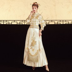 미니웨딩드레스 전통혼례복 신부 2020뉴타입 웨딩드레스 중식 수려한벼 결혼식예복 옷여성