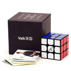 QIYI The Valk 3 power M 마그네틱 매직 퍼즐 스피드 발크 3 큐브 3x3x3 전문 Valk3 자석 큐브 장난감|magic speed cube|speed cub, 1개, Valk 3 M Black, 단일