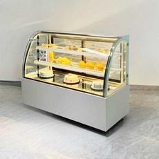 빵집 카페 쇼케이스 전시 도넛 냉장고 마카롱 디저트 음료 빵 캐비닛 케이크 업소용, 4. 직각 1.5m 검정, 상세페이지 참고