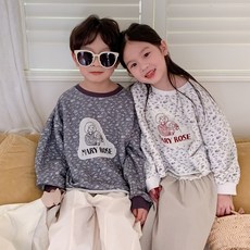 리틀앤 아동용 남아여아 메리로즈티셔츠 남매룩