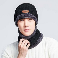 겨울 방한 기모 퍼 니트 모자 넥워머 바라클라바 5컬러, 블랙
