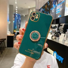 해외직구 아이폰 12 프로 pro 미니 맥스 핸드폰 도금 젤리 실리콘 케이스 거치대