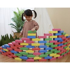 6살남아선물 5살 4살 여아 에듀 종이벽돌블록(소) 오색, 단일