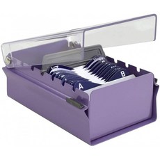Acrimet Index Business Card Size File Holder Organizer Metal Base Havy Duty (AZ Index Cards and Divider Included)(Clea, 단일옵션
