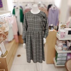 [현대백화점]마더피아[와코루]임부복 임산부산전산후겸용 수유가능 체크훌원피스(ROP2009)