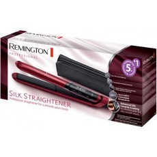 Remington 레밍턴 헤어 스트레이트너 실크 S9600 실크 단백질 세라믹 코팅 레드, 단일옵션, 단일옵션