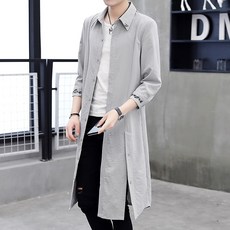 연장 무릎넘어 차이나 남성의류 도포 가디건 미들 소매 에스닉 중국식홑저고리