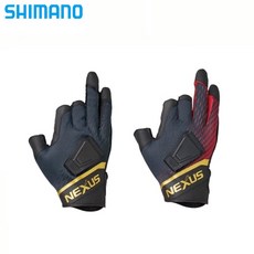 시마노 넥서스 방풍 마그넷 장갑 3컷 GL-112V 낚시장갑, 레드, 1개