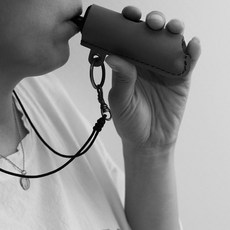 가죽 목걸이 아보카도베이비프로 케이스 각인무료, 베지터블웜그레이,