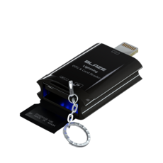 블레이즈 아이폰 젠더 마이크로SD 카드리더기 + USB 동시인식 블랙박스 영상확인, 블랙