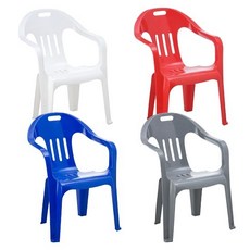 명진 팔걸이의자 6개묶음 편의점 의자 집콕생활 홈파티 사회적거리두기, 적색
