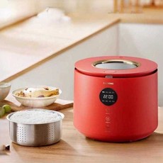 당뇨 환자 저당 밥솥 분리형 혈당 조절 다이어트 전기 밥솥, 상세 페이지 참고, 5L 용량 (1-7인용) 레드
