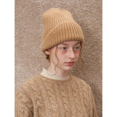 [브라운햇] Hand Stiched Knit Beanie - Beige