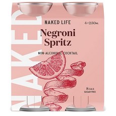 Naked Life 네이키드라이프 내추럴 칵테일 논-알코홀릭 네그로니 4팩 250ml 2개