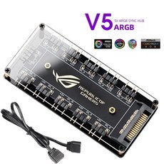 12V 4 핀/SATA RGB 아우라 5V 3 핀 ARGB RGBW 케이블 분배기 허브 어댑터 LED 스트립 조명 PC 팬 쿨러 아수스/msi용 1-5 개, 01 SATA