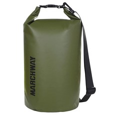 MARCHWAY 물에 뜨는 방수 드라이백 5L/10L/20L/30L/40L 카약/레프팅/서핑/수영/캠핑/하이킹/해변/스키/스노우보드/산악 블랙 10L