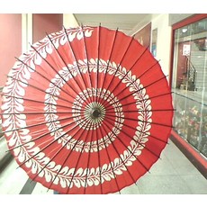 레트로 골동품 오일 종이 우산 일본식 중국 전통 수공예 우산 일본 레스토랑 전골 레스토랑 장식 우산, 84Cm 레드 등나무, 1개