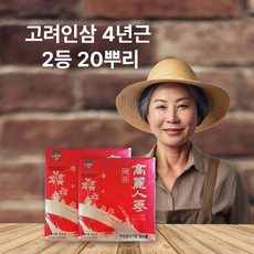 고려인삼 건삼 백삼 4년근 곡삼 2등 20뿌리 말린인삼 홍삼제조용 1개 300g 상품 이미지