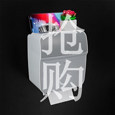바른직구 종이타월 면함 휴지케이스 책을 뽑다 타공 욕실 가정용 화장실용 품 수납, 더블레이어 회황색 （중간사이즈 ）