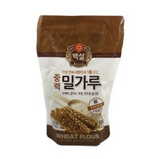 (면)백설 중력밀가루500g, 8개, 500g