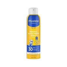 Mustela Baby Mineral Sunscreen Spray - Broad Spectrum SPF 30 - For Sensitive Skin - Water Resistant, One Color_One Size, One Color_One Size, 상세 설명 참조0