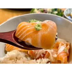 1+1 칠레산 큼직한 숙성연어 살점 총600g 살몬 돈부리덮밥 일본요리, 2개, 300g