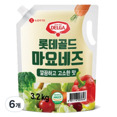 롯데푸드 골드 마요네즈 스파우트 파우치, 3.2kg, 6개