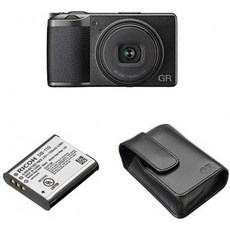 RICOH GR III 컴팩트 카메라 24 MP APS-C 센서 28mm F2.8 GR 렌즈(리코 GR III 및 소프트 케이스 GC-9용 DB-110 Li-ion 충전식, 단일옵션